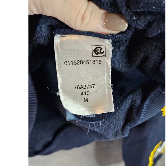 Tommy Hilfiger Mock Neck Sweatshirt Womens Navy Sz Med Logo Pullover - Picture 5 of 7